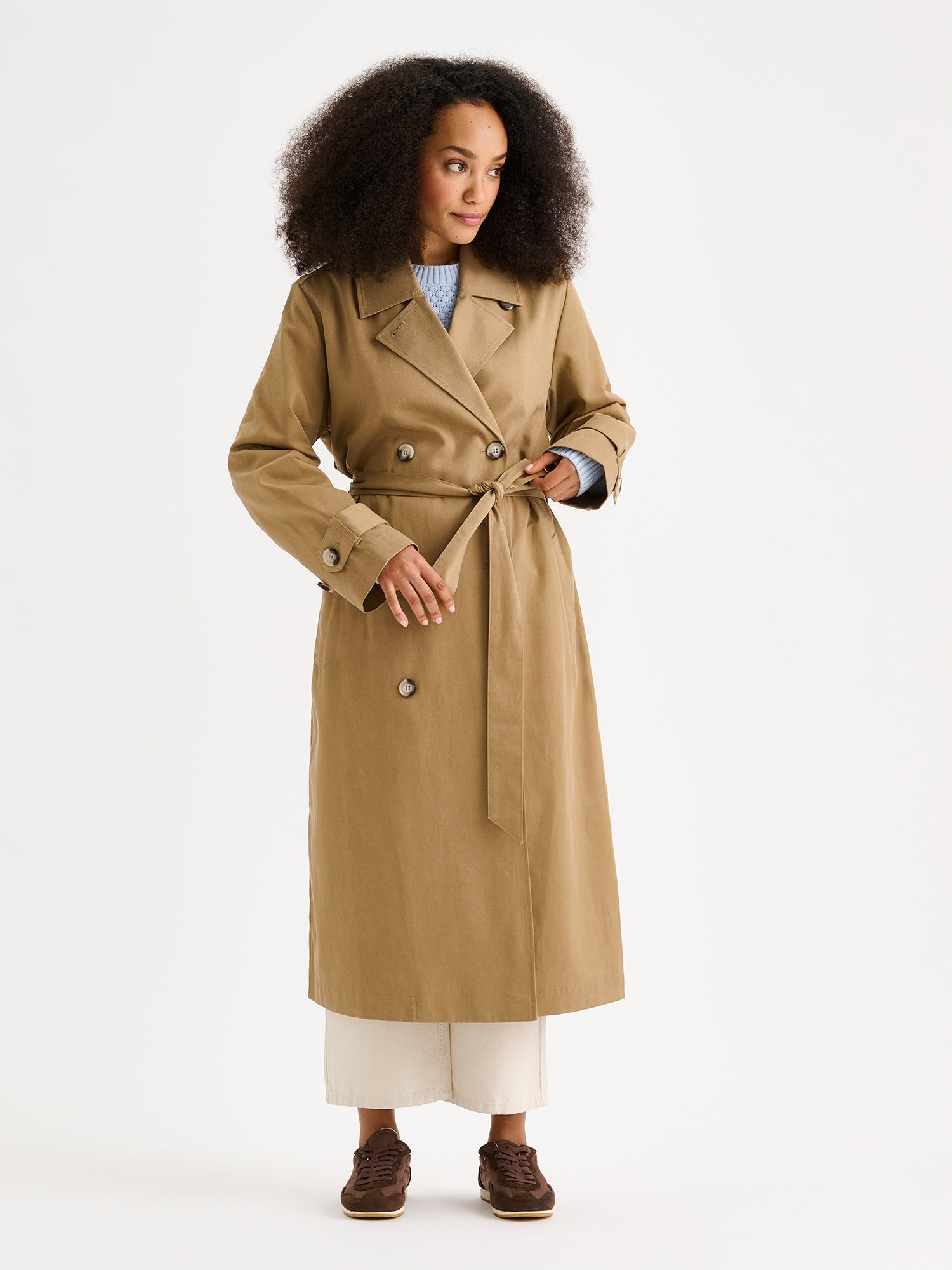 KLAARA Classic Trench Coat - Brown | Nanso