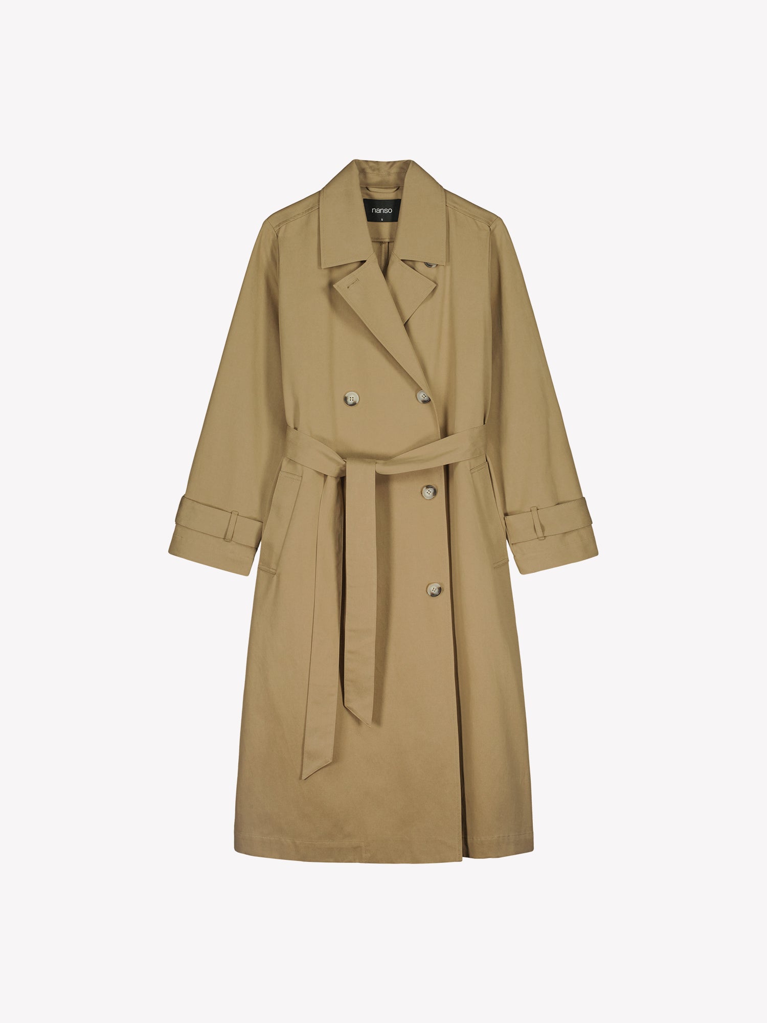 Nanso women's Klaara trench coat in a product picture
