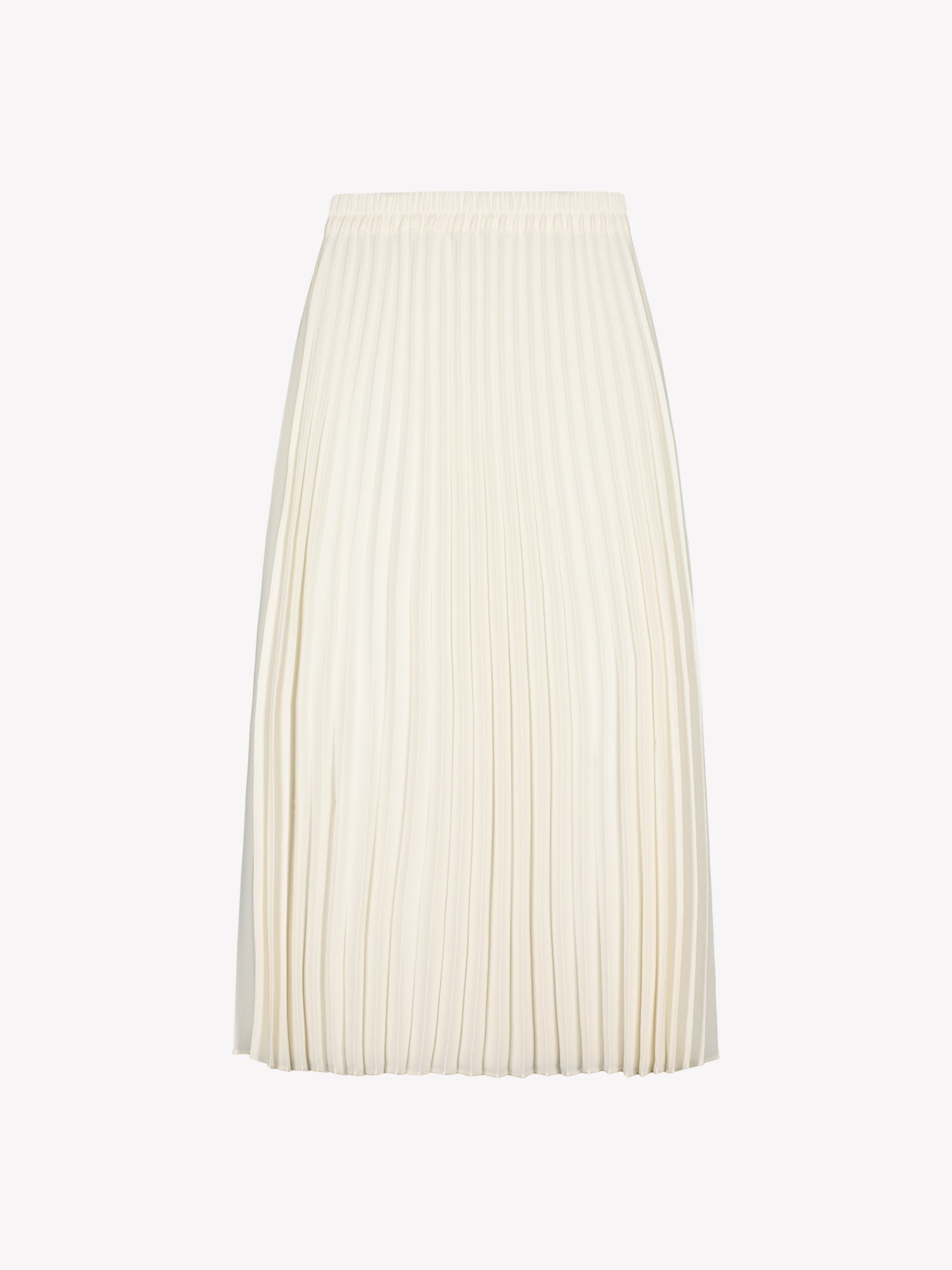 ARIEL pleated midi-length skirt in a fresh white shade in a product picture