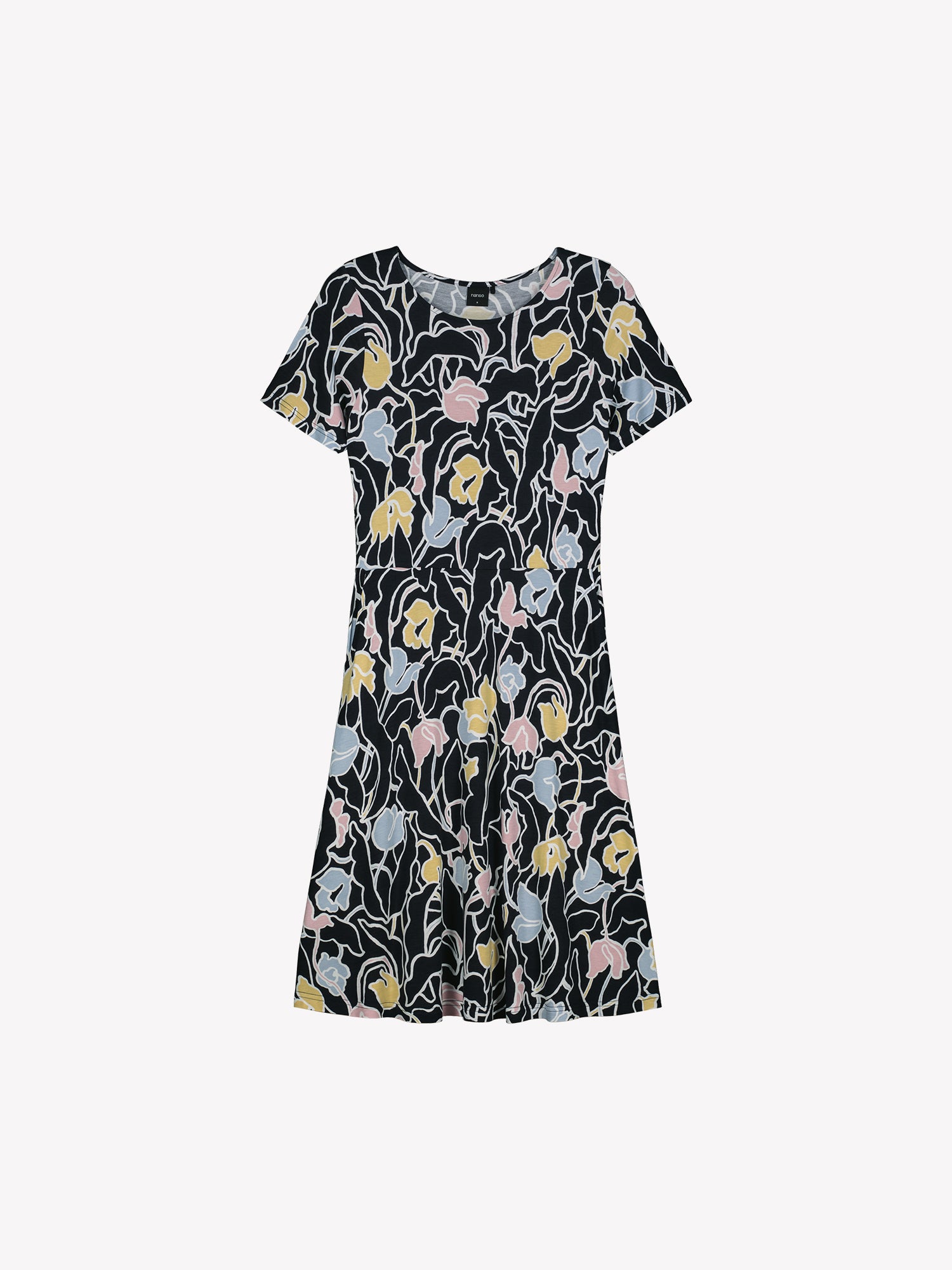 IIRIS Floral Patterned Jersey Dress - Multicoloured | Nanso IIRIS Floral Patterned Jersey Dress - Multicoloured | Nanso
