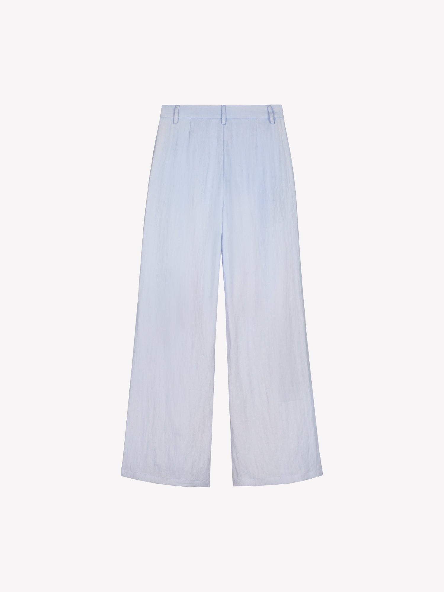 Nanso Nizza trousers in a sophisticated blue shade in a product picture from the backside