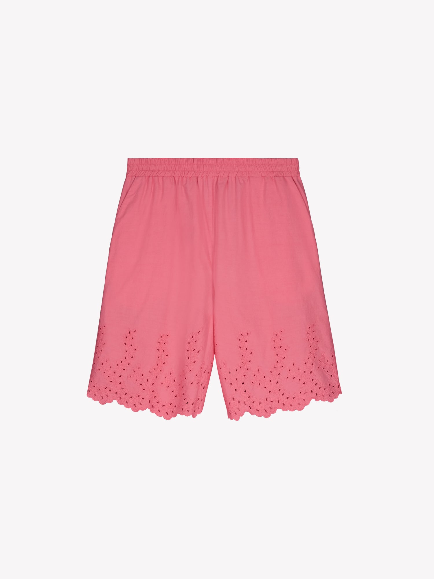 Nanso women's pink Sevilla shorts with lace details in a product picture