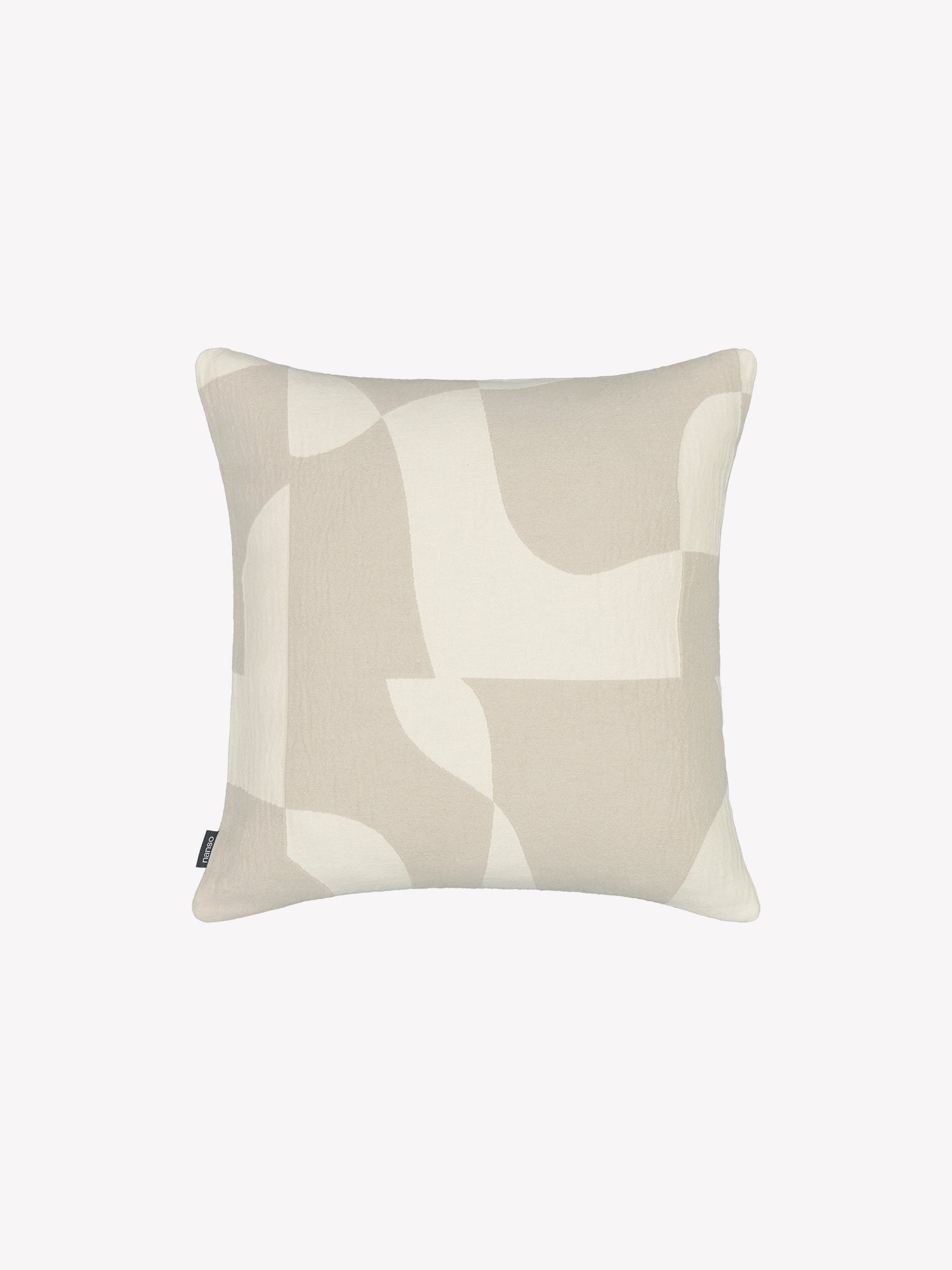 Discover the charm of our Kallio pillow case, crafted from soft cotton with a stylish two-tone pattern. Product picture.