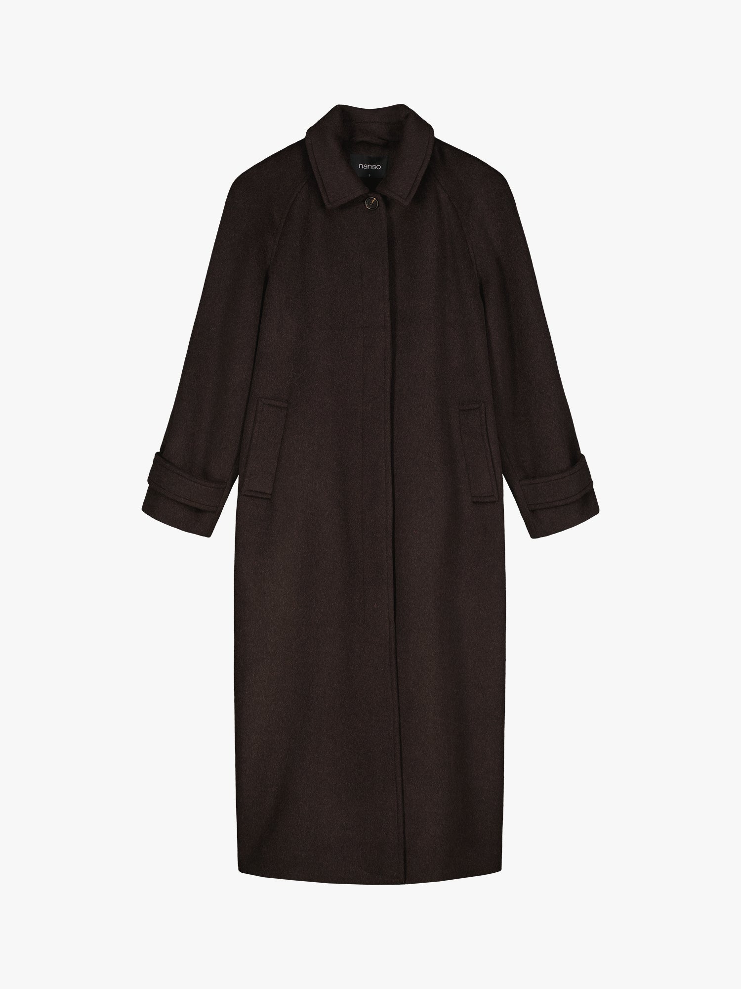Nanso women's timelessly elegant and effortlessly classic, the Tove long wool coat, product picture