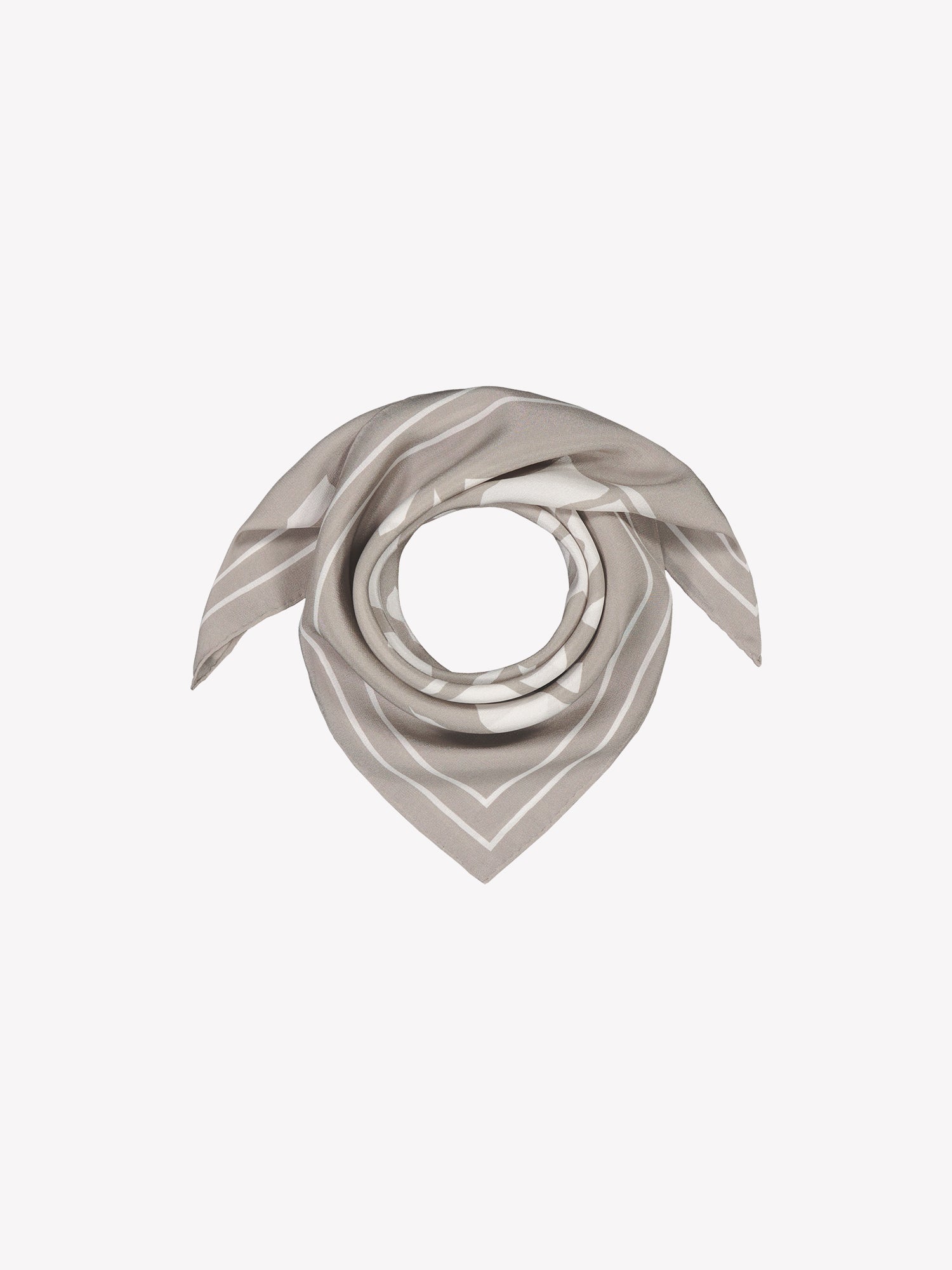Palsta sophisticated patterned silk scarf in a product picture.