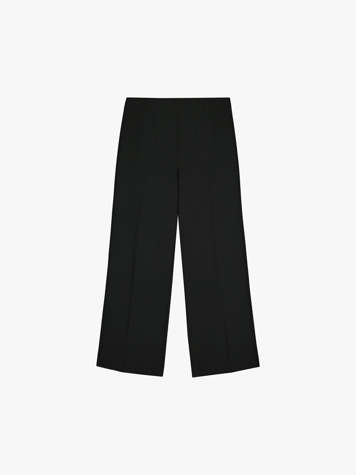 Nanso women’s black Avelia culottes trousers with pockets and pressed creases, product picture