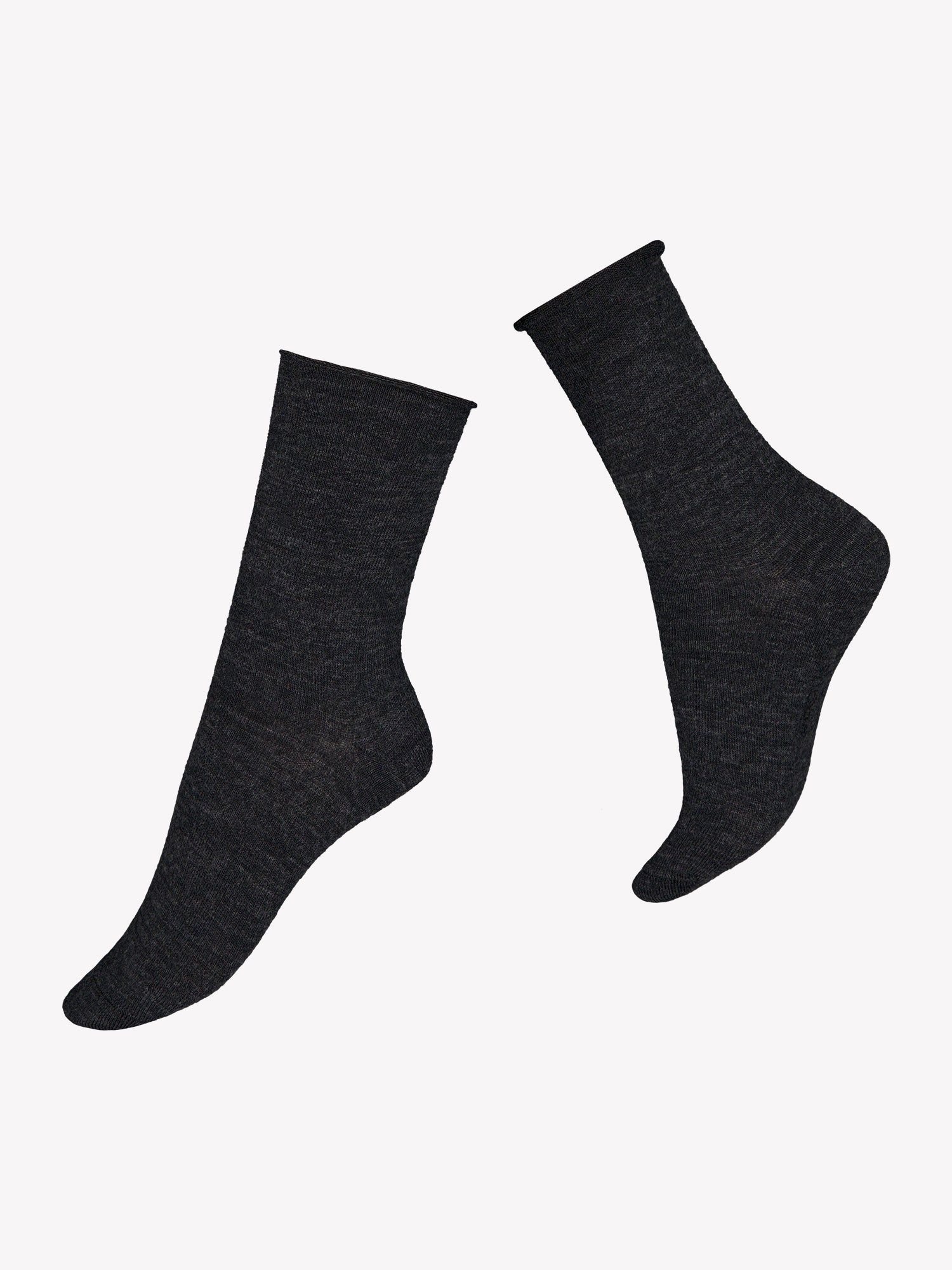Vogue women's soft, high-quality grey ankle socks made of merino wool blend, product picture