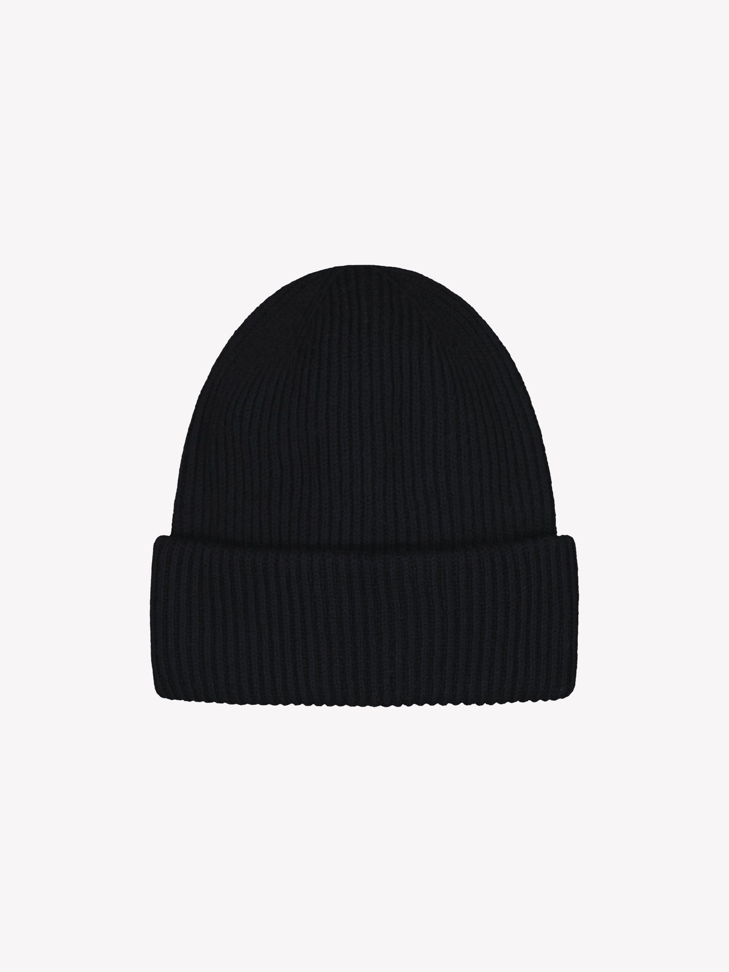Women's black Utu beanie features a patent knit