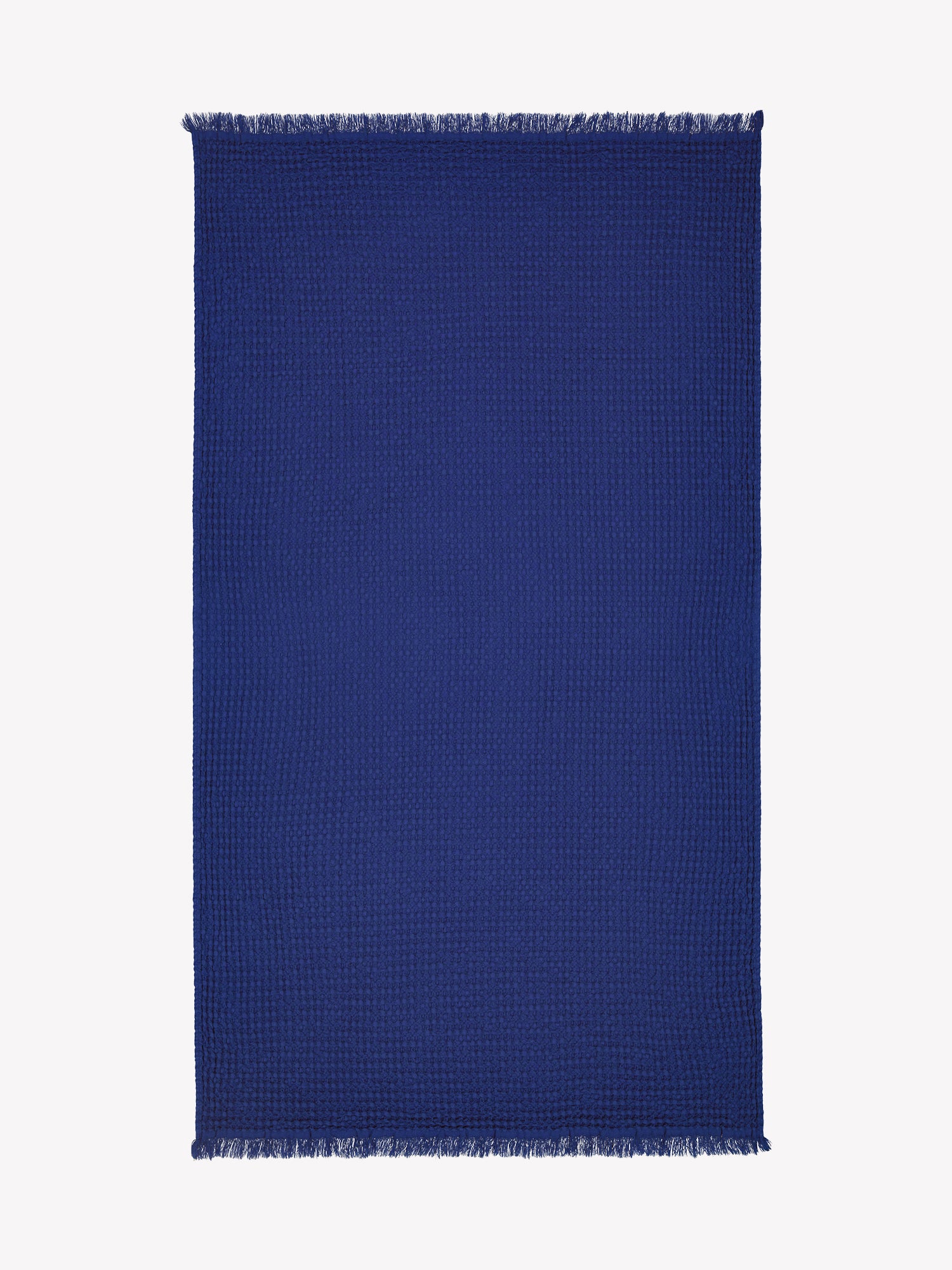 Nanso home's Vohveli Bath towel in blue open