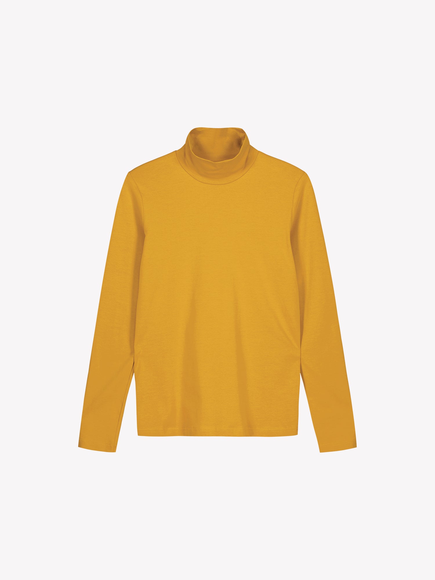 Women's Mari jersey turtleneck in yellow