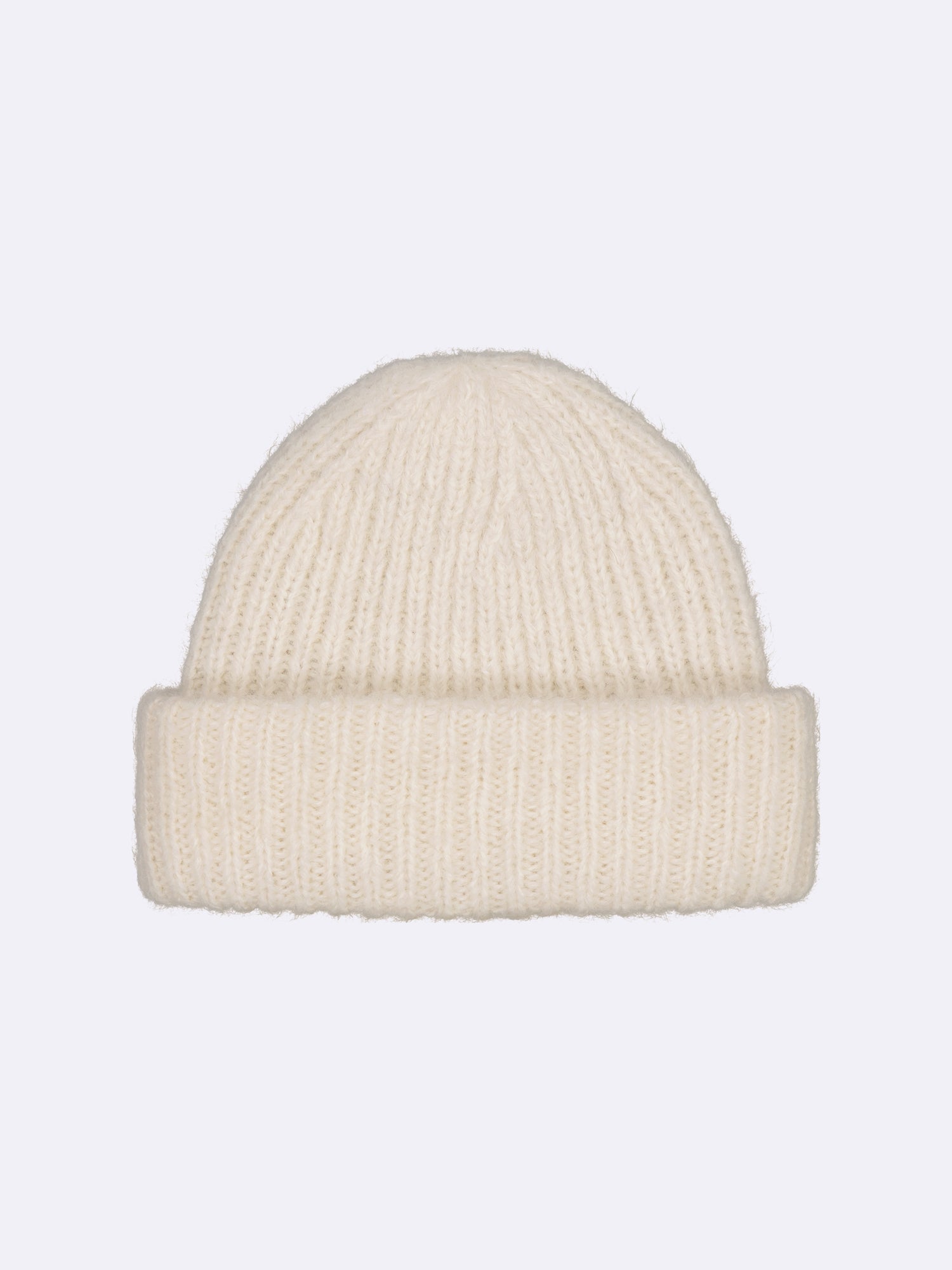 Nanso women's off white Usva rib-knit beanie