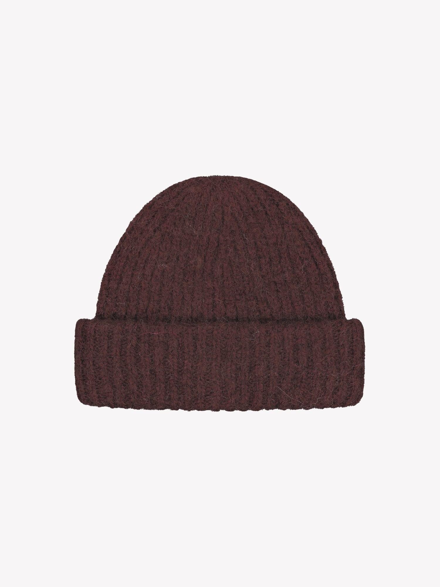 Nanso women's dark brown Usva rib-knit beanie