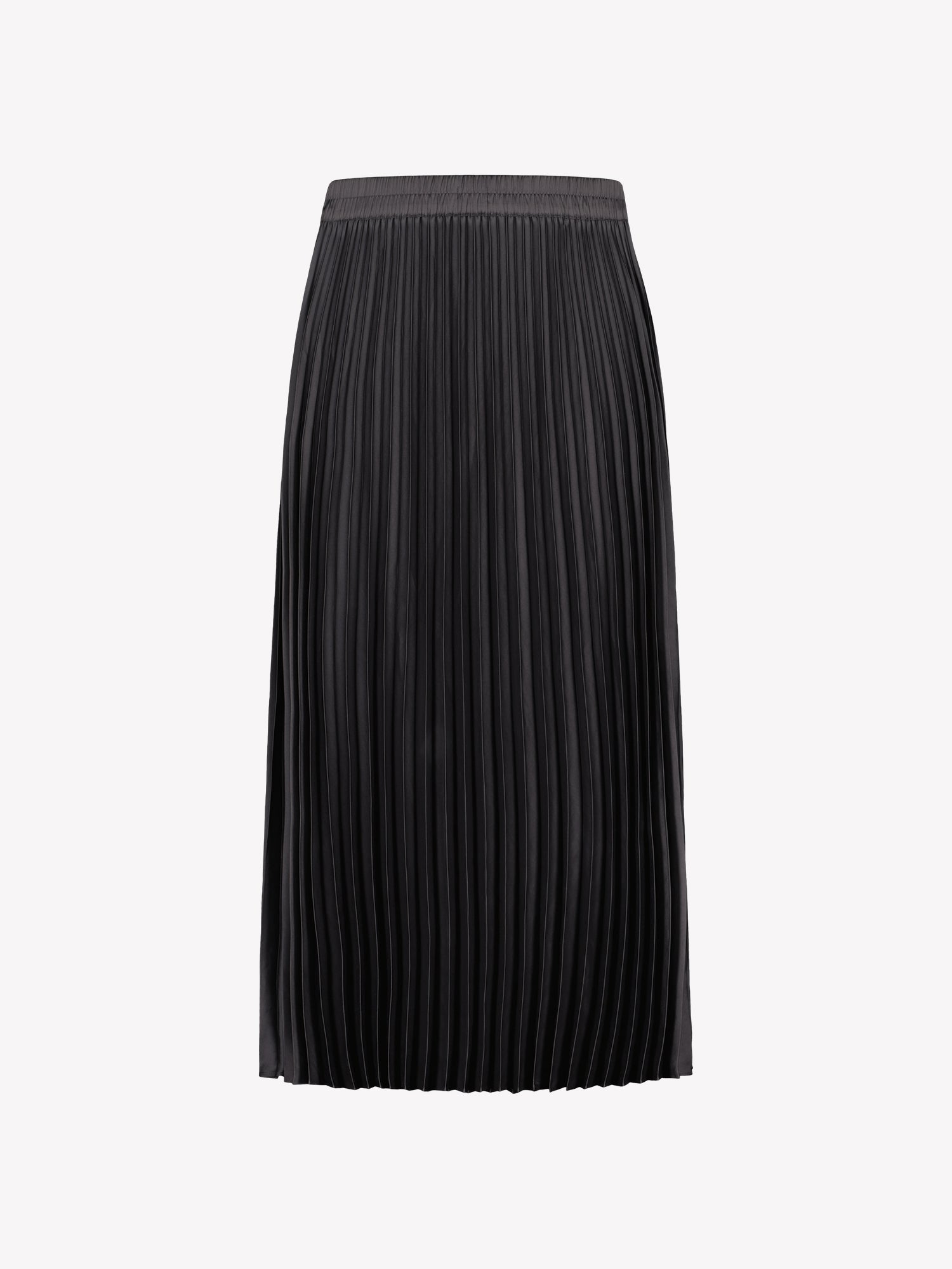 Nanso's elegant Taite skirt for women features a graceful drape in grey shade, back