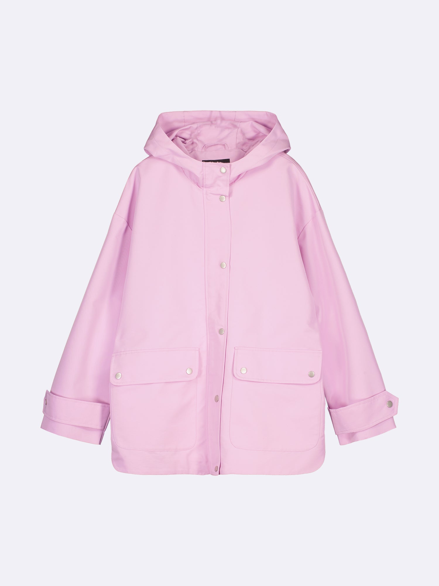 This stylish lilac Saija parka jacket is a practical transitional jacket for everyday wear and leisure. The hooded, lined jacket is lightweight and has a dropped shoulder line. 