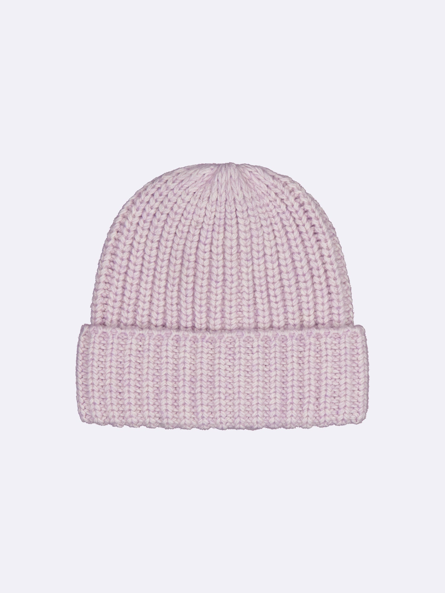 Women's cozy Huurre beanie features a textured knit pattern in a beautiful melange lilac