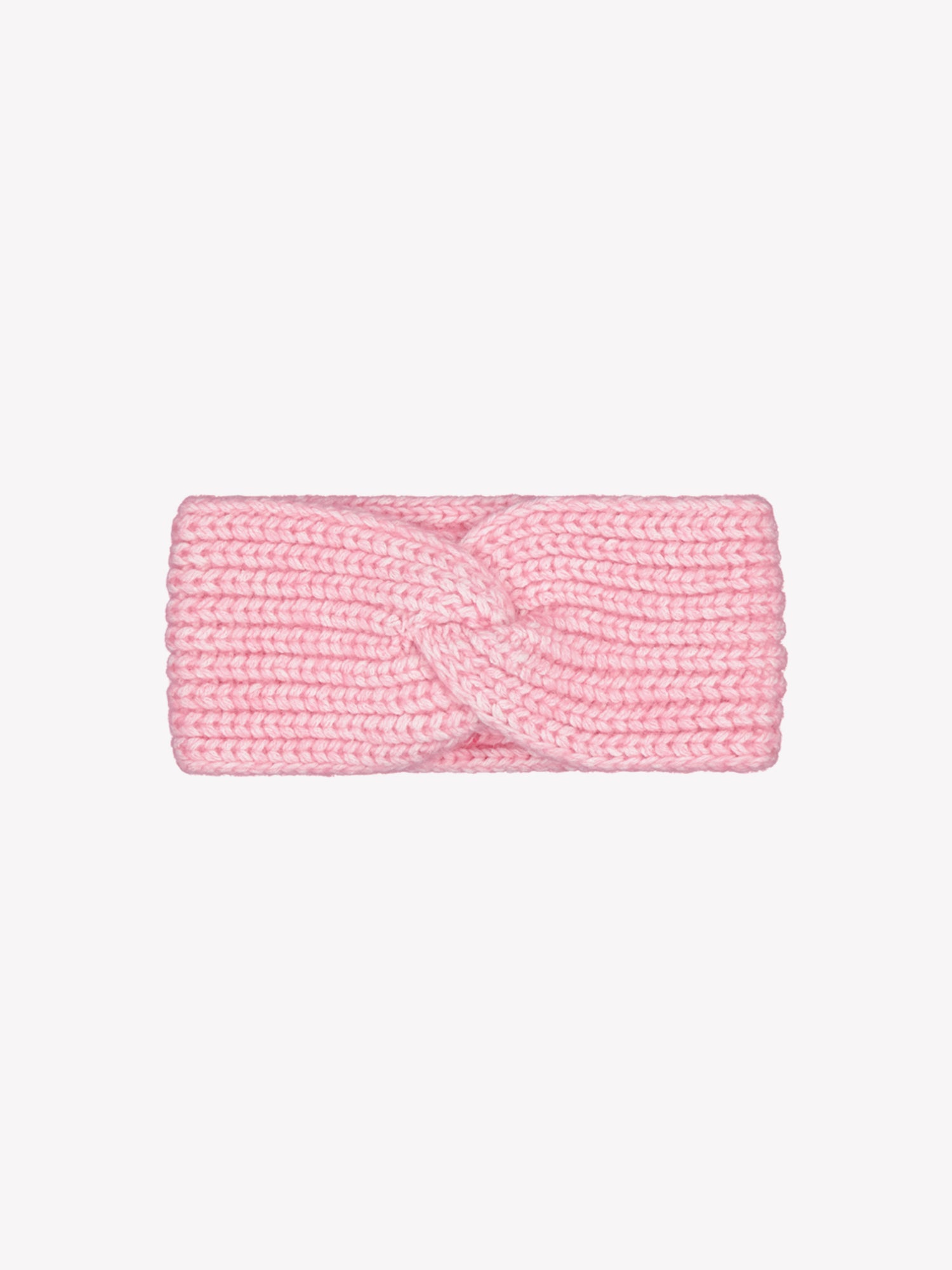 Women’s chunky Huurre ribbed knit headband comes in a beautiful melange pink