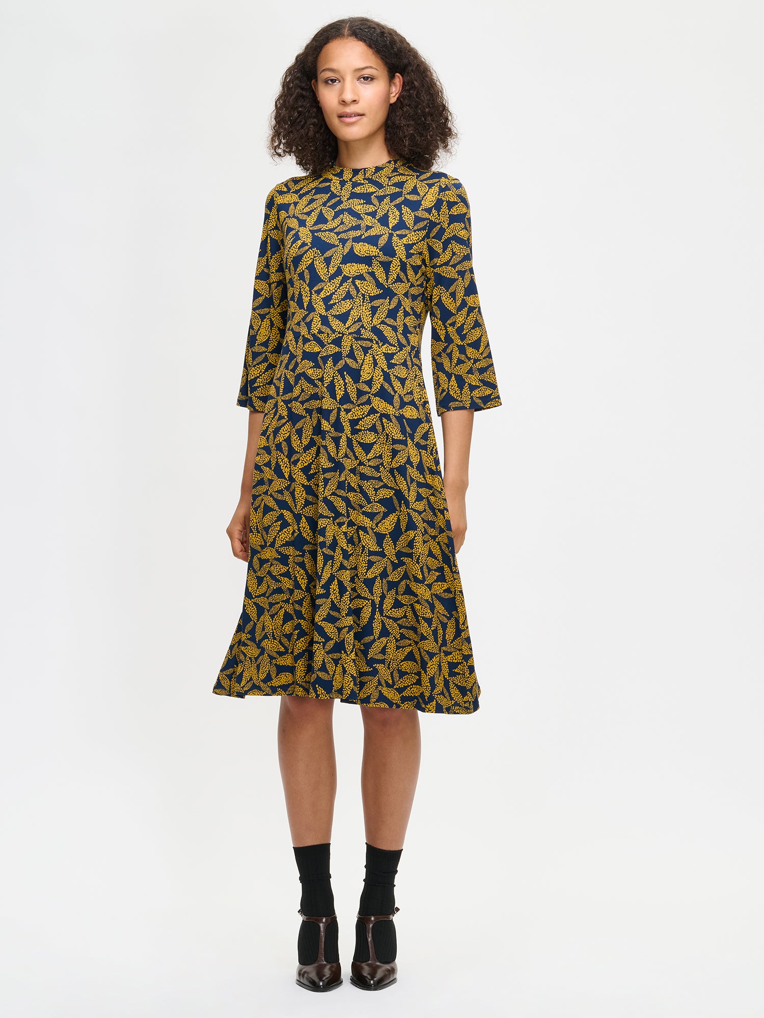 Nanso women's yellow Triine dress, front