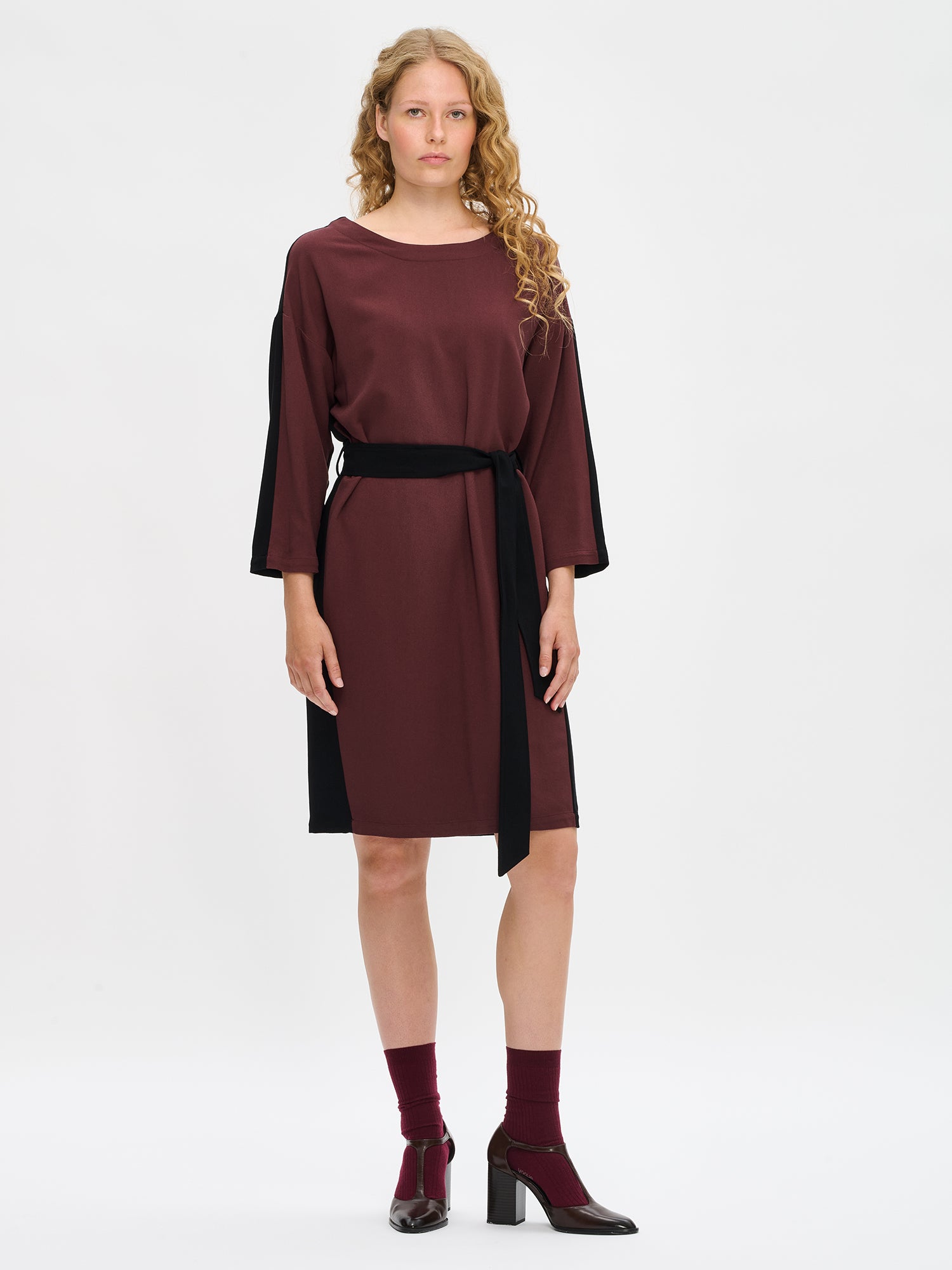 Nanso women's brown-black Fiine dress, front