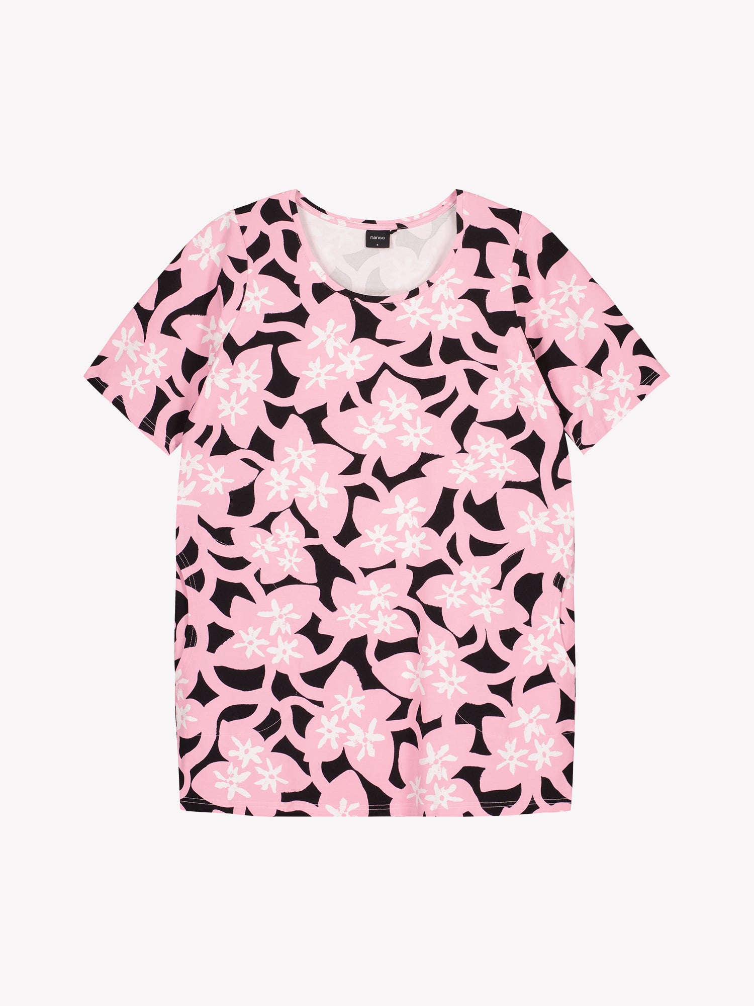 Nanso's Verna tunic in a beautiful light pink with floral pattern