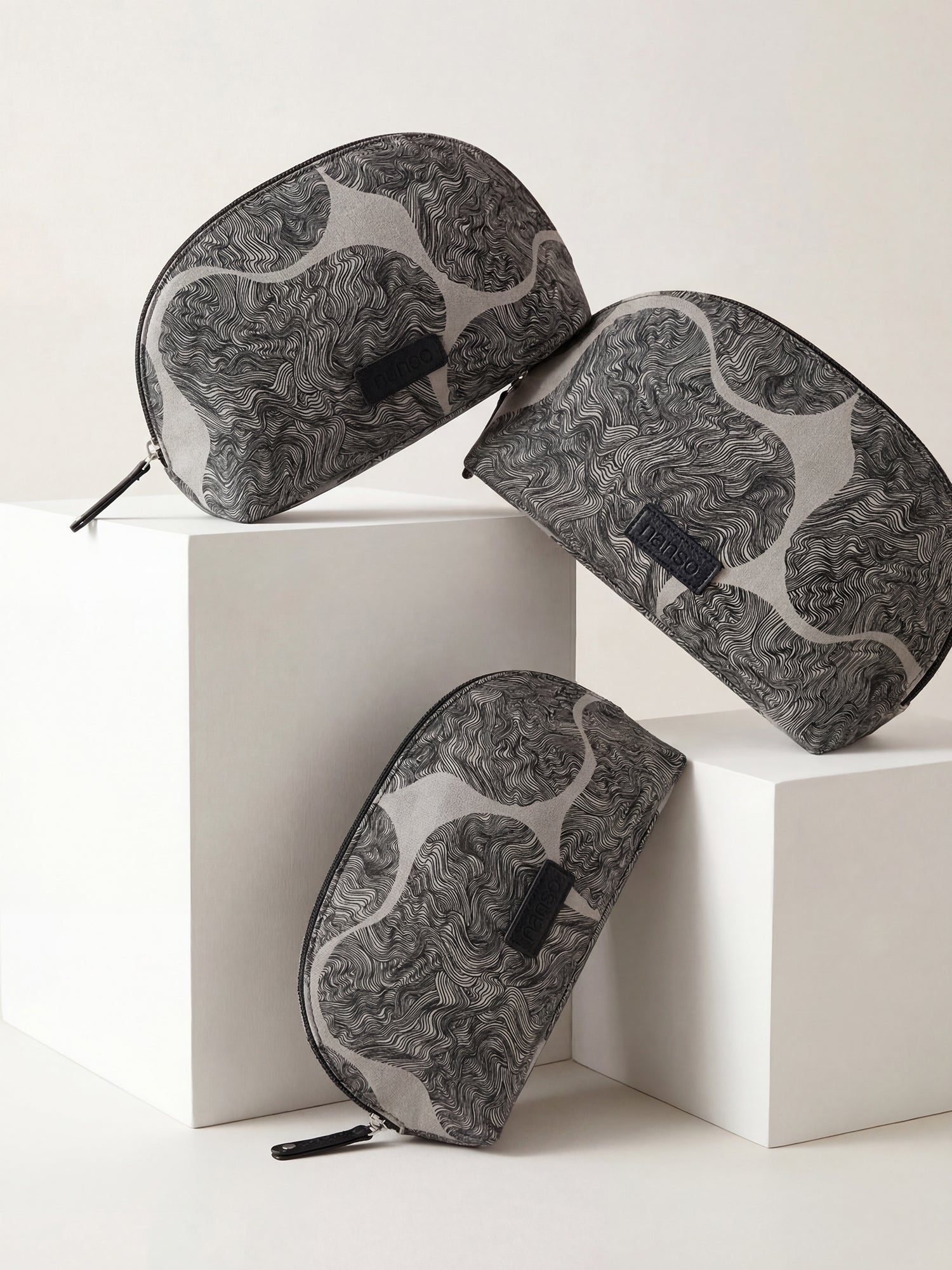 Nanso's Paasi Cosmetics Bags in a charming setting 